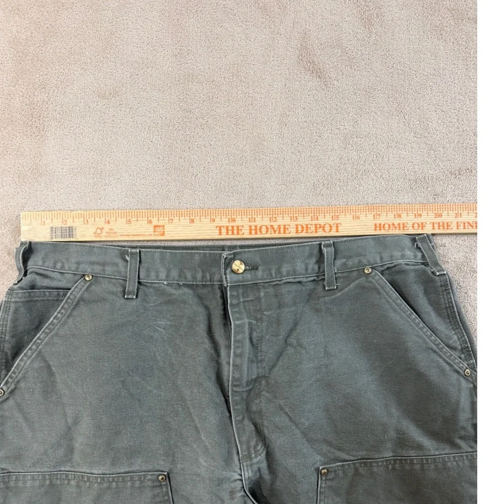 Vintage Carhartt B01‎ MOS Double Front Work Pants Mens Size 40x32 Moss Green